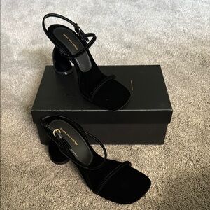 Dries Van Noten Black Heels Strappy Design
